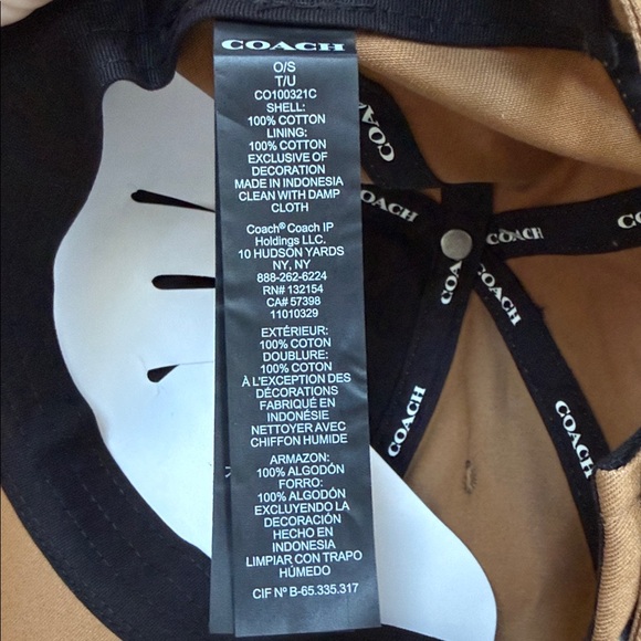 NWT Coach Tan Logo Baseball Cap - Picture 5 of 5